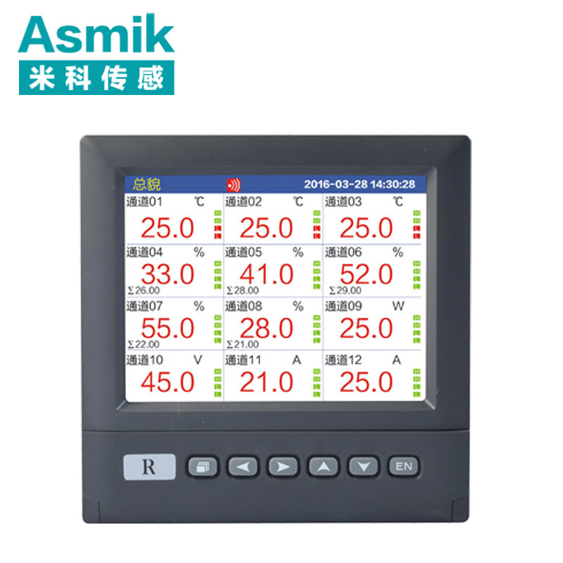 MIK-R6000D彩屏无纸记录仪1~16通道 温度 压力 电量 液位